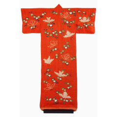 红色和服日本传统服饰纹样