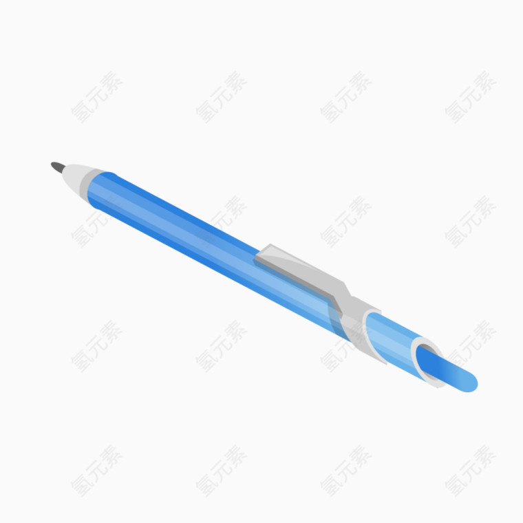 蓝色自动铅笔图形