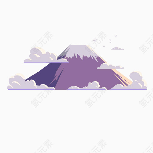 紫色的富士山