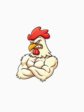 有肌肉的鸡