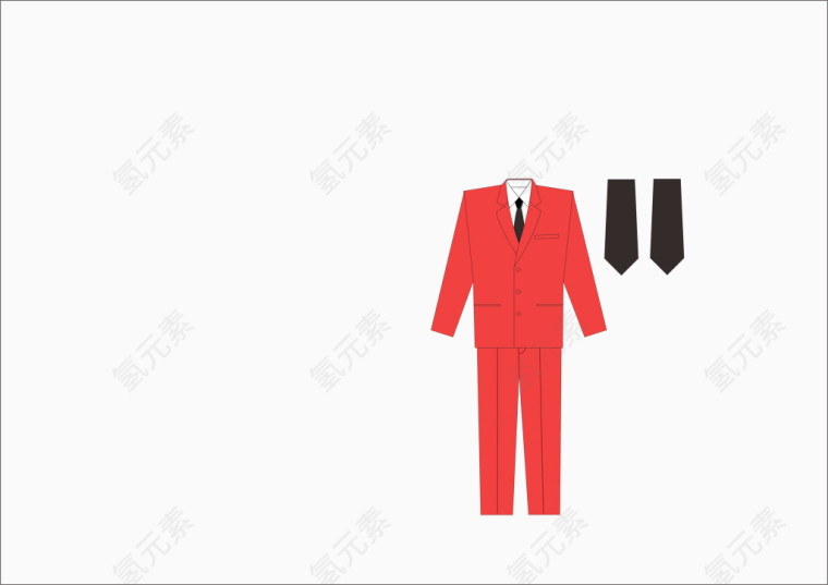 红色服装设计图
