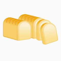 黄色切片面包素材