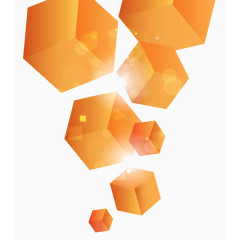 橙色的几何方块