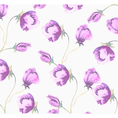 紫色花卉无缝背景矢量图
