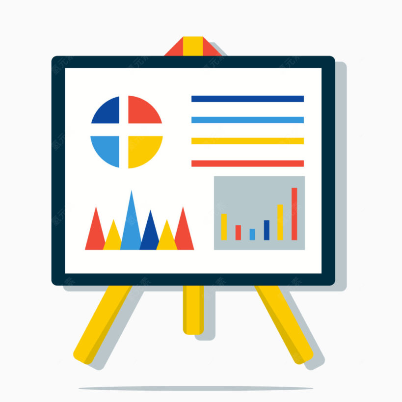 矢量黑板上的图表信息下载