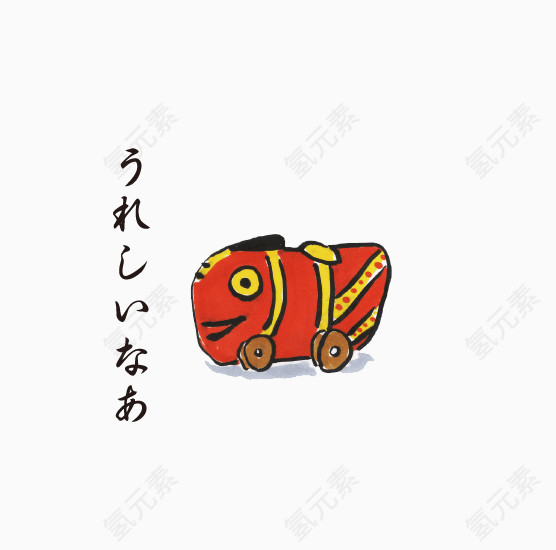 日式传统吉祥物鲤鱼旗