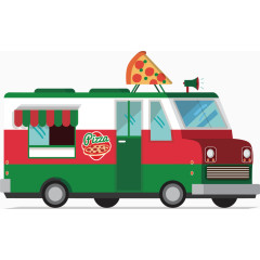 红绿披萨餐车