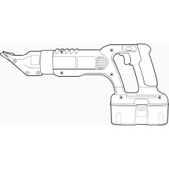 矢量线描电动手钻劳动工具