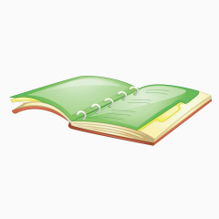 绿色质感活页书籍