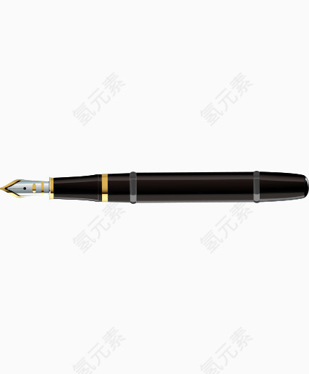 矢量黑色钢笔一只