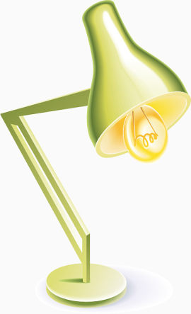 绿色黄灯泡台灯