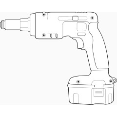 矢量线描电动手钻劳动工具