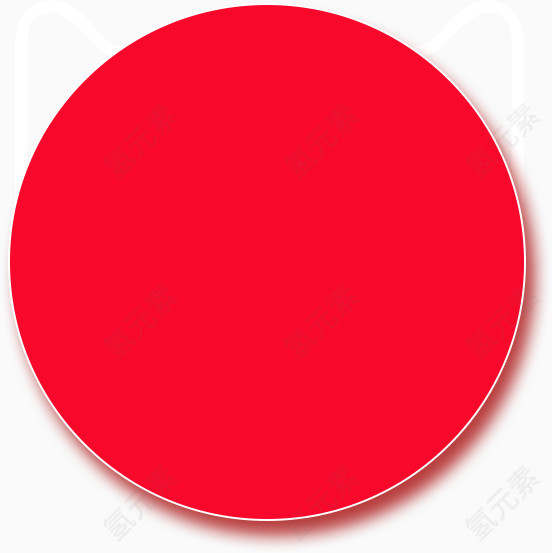 一个红色投影圆形