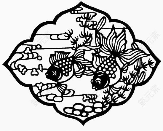 中国风金鱼免抠素材