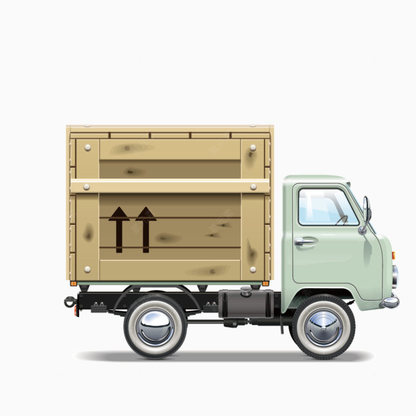 矢量卡车货运集装箱下载