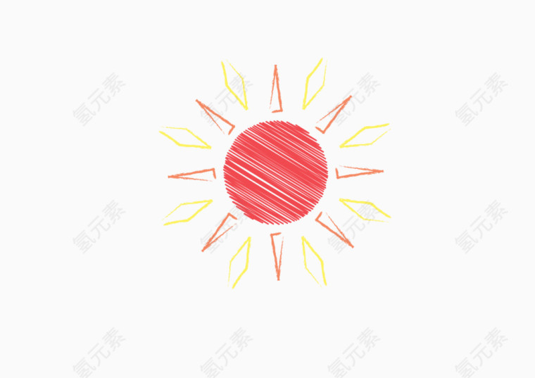 太阳粉笔天气图标