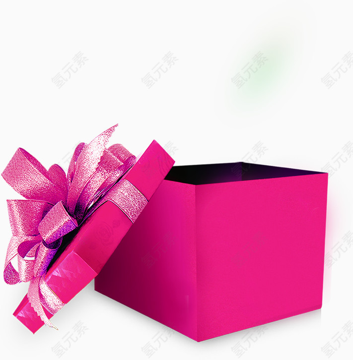 粉色礼品盒丝带图片