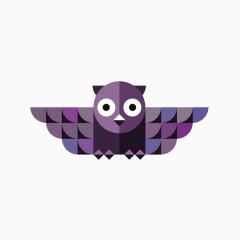 紫色色块猫头鹰