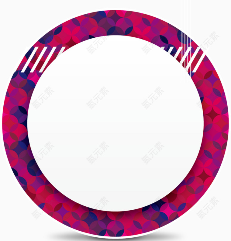 紫色可爱圆环矢量图