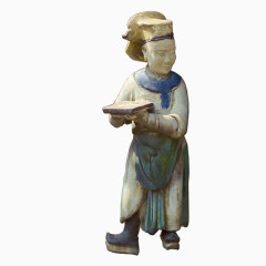古典服务员陶瓷玩偶