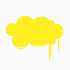 涂绘的黄色云