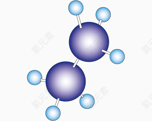 乙烷球棍模型