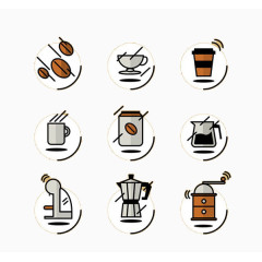 动画咖啡主图元素图标