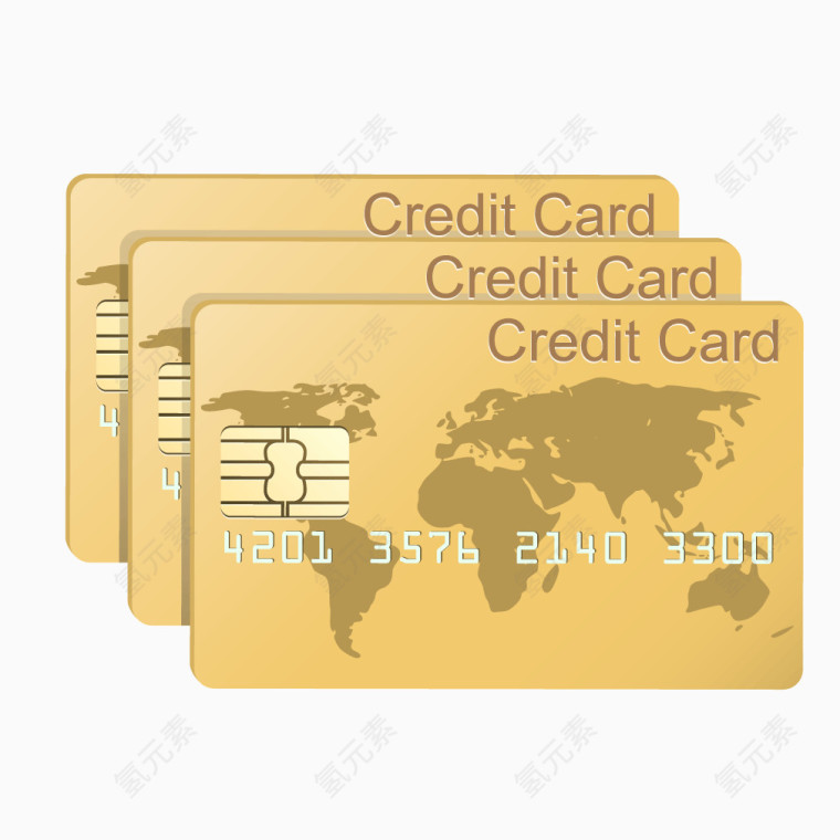 黄色商务金卡信用卡
