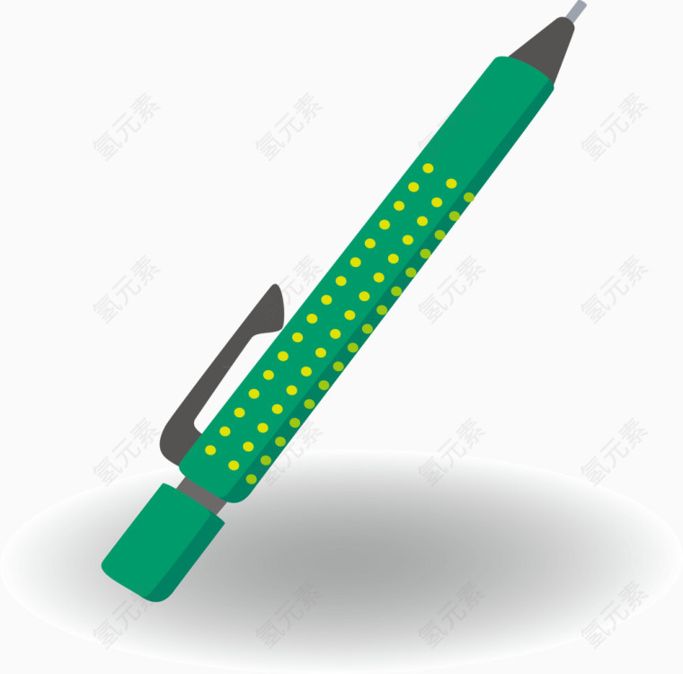 绿色圆珠笔元素