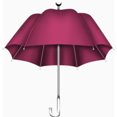 玫红色雨伞
