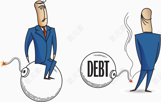 商业经济负债债务抽象元素