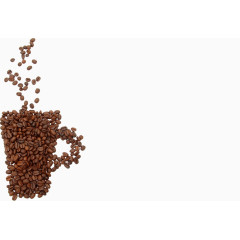 咖啡豆拼图水杯