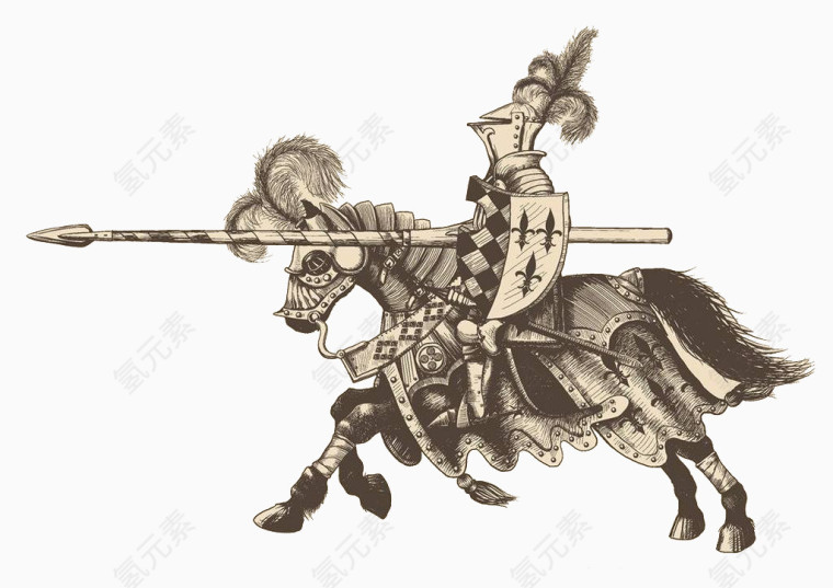 古代骑兵素描