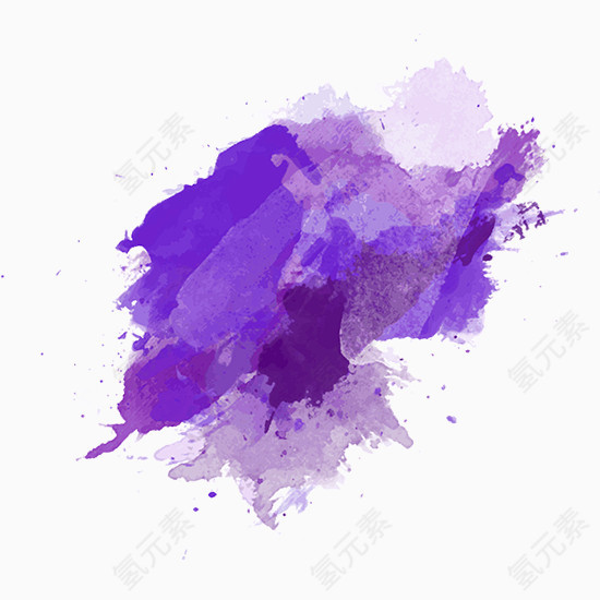 紫色笔刷随意画
