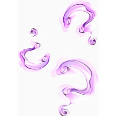 紫色水墨花纹背景PNG矢量元素