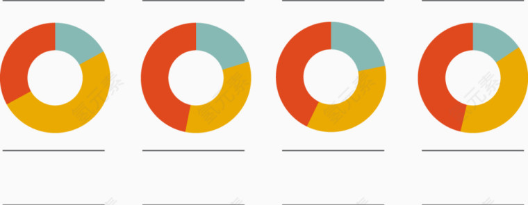 矢量PPT设计圆环形排列图表