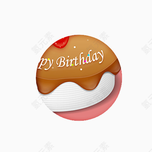 生日蛋糕圆形插画图片