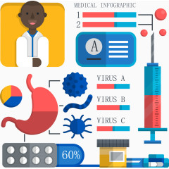 创意医疗信息图矢量素材