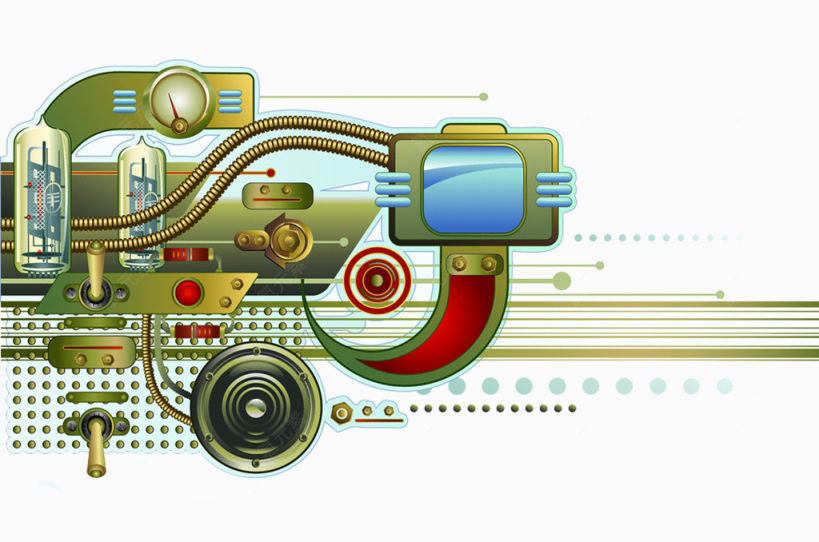 复古机械科技背景下载