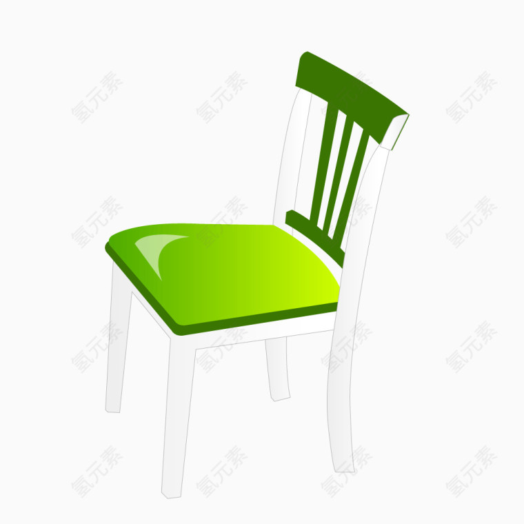 绿色渐变椅子凳子