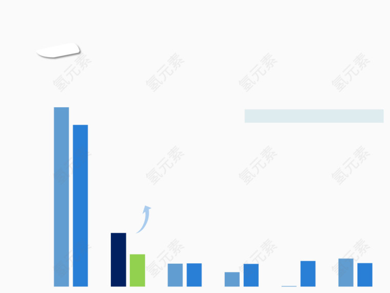 创意蓝色柱状图