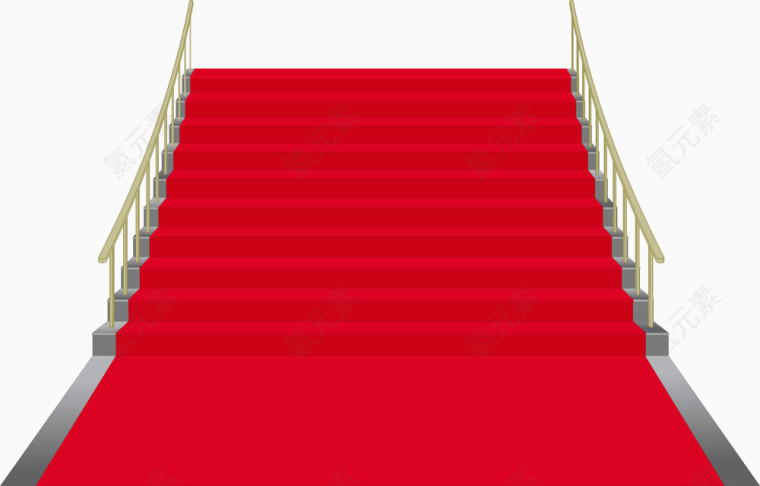 铺着红毯的台阶