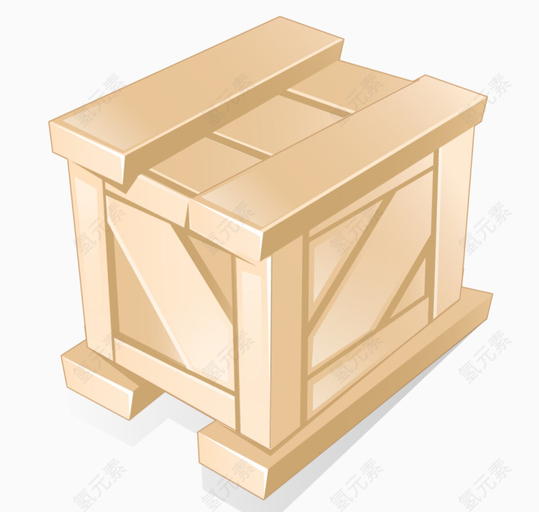 矢量包装木箱素材