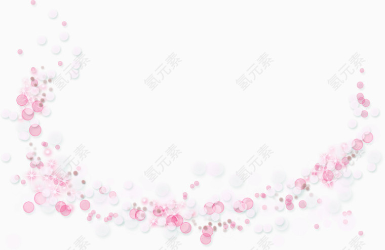 粉红色气泡围绕心形