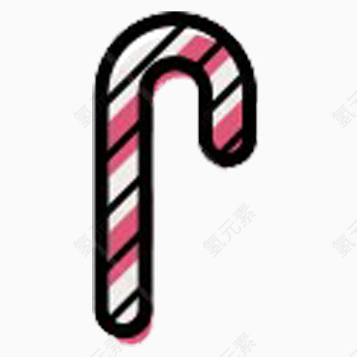 粉色糖果手杖