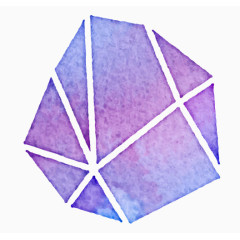 水墨风格紫水晶矢量元素