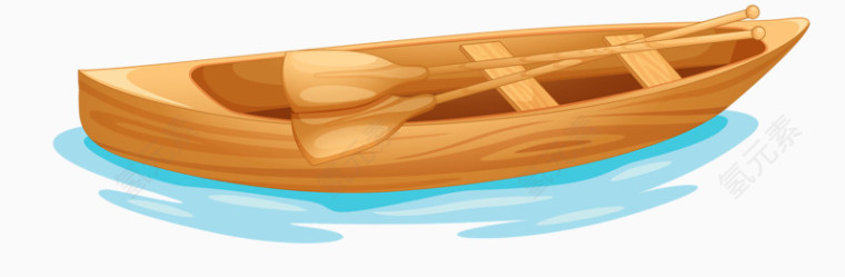 水里的舟和桨