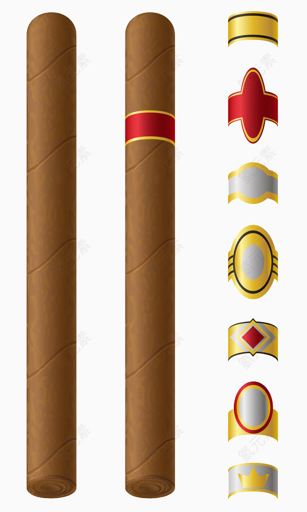 雪茄及其标签设计图