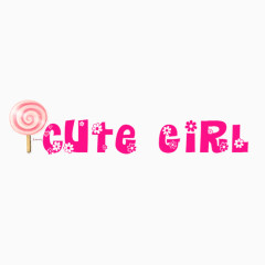 cute girl艺术字