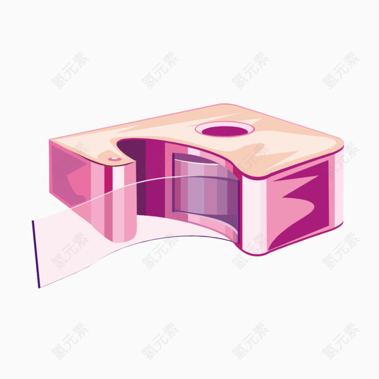 手绘粉色胶纸盒